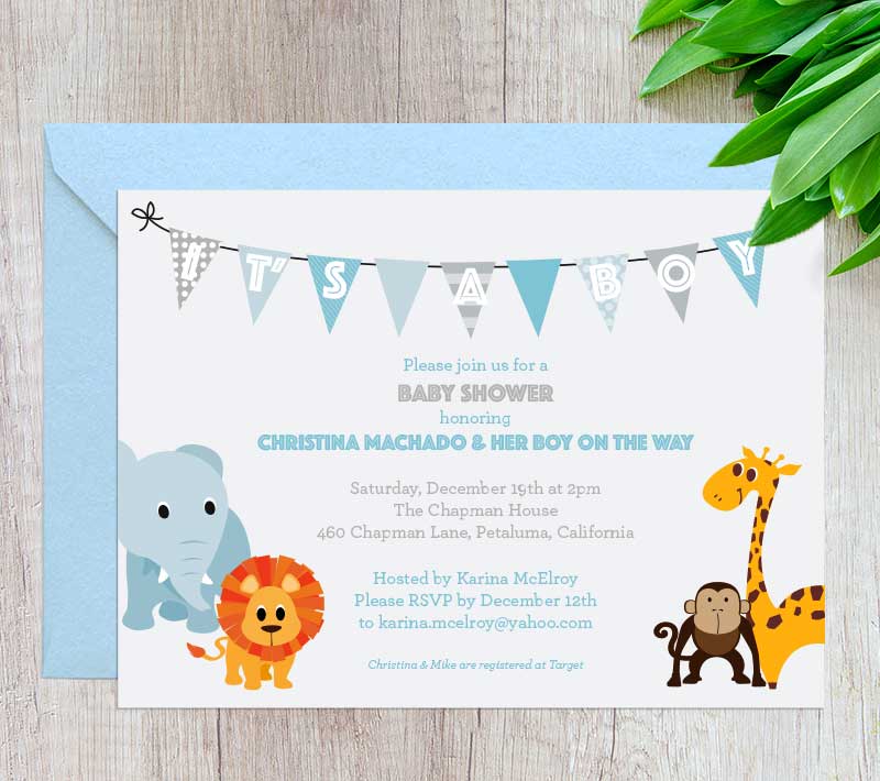 Jungle Baby Shower Invitation