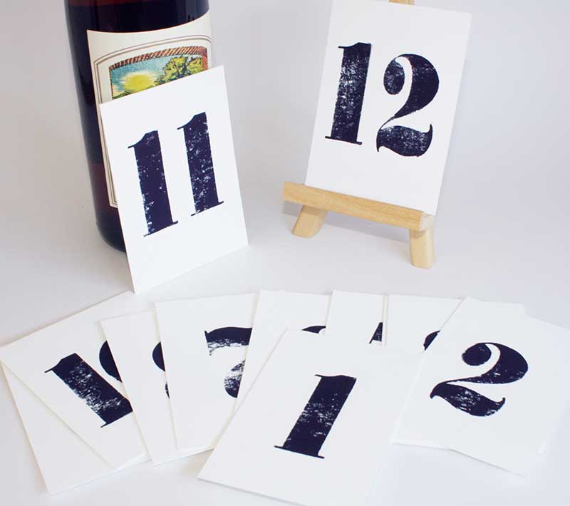 A Wedding at Midnight Table Numbers