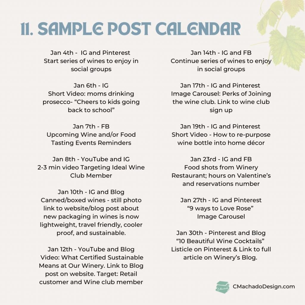 Develop a marketing calendar to track important dates, events, holidays, and notifications that need to go out to your customers.