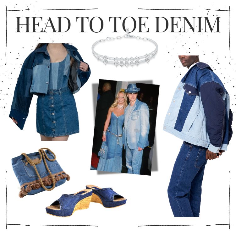 Denim & diamonds Outfit Inspiration: head to tow denim like Justin and Brittney