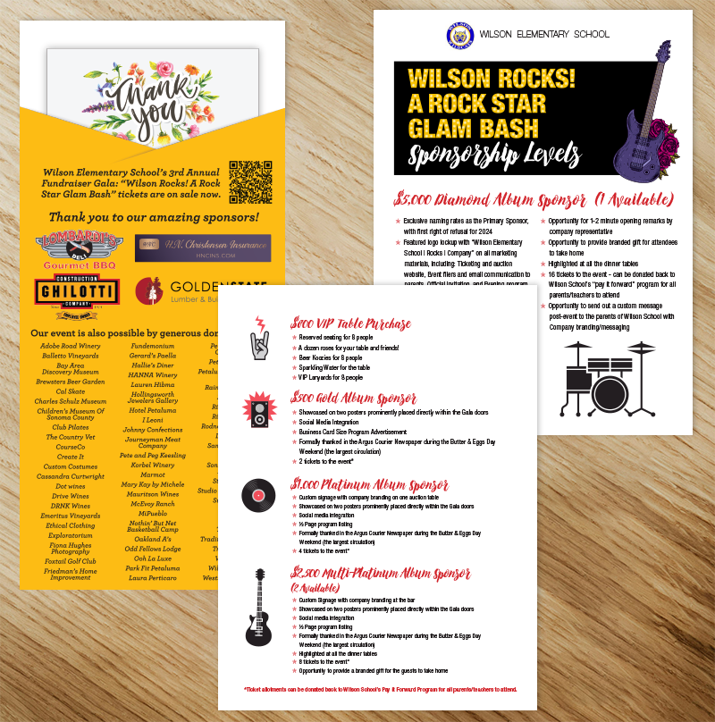 Marketing materials produced for a non-profit foundation