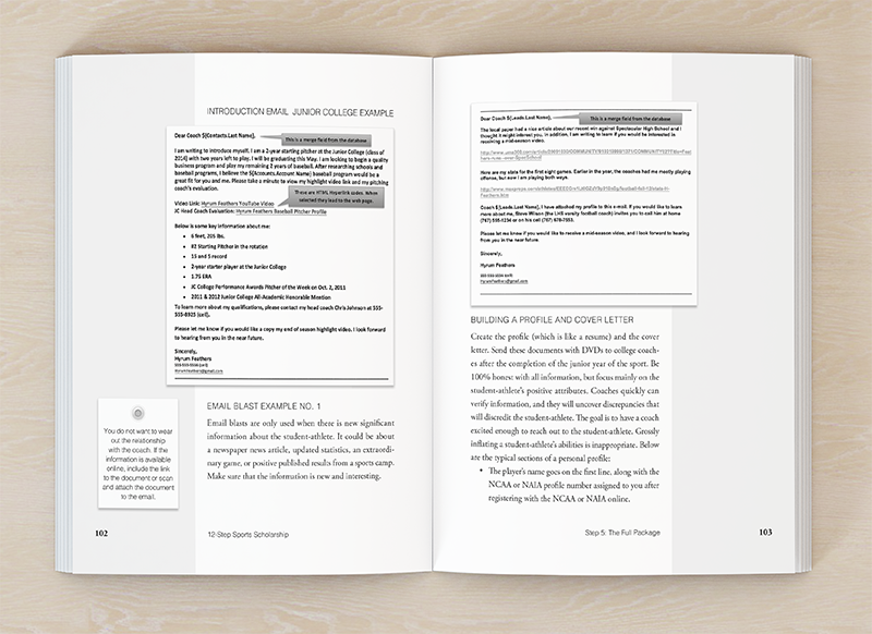 Interior spread of book by self-published author