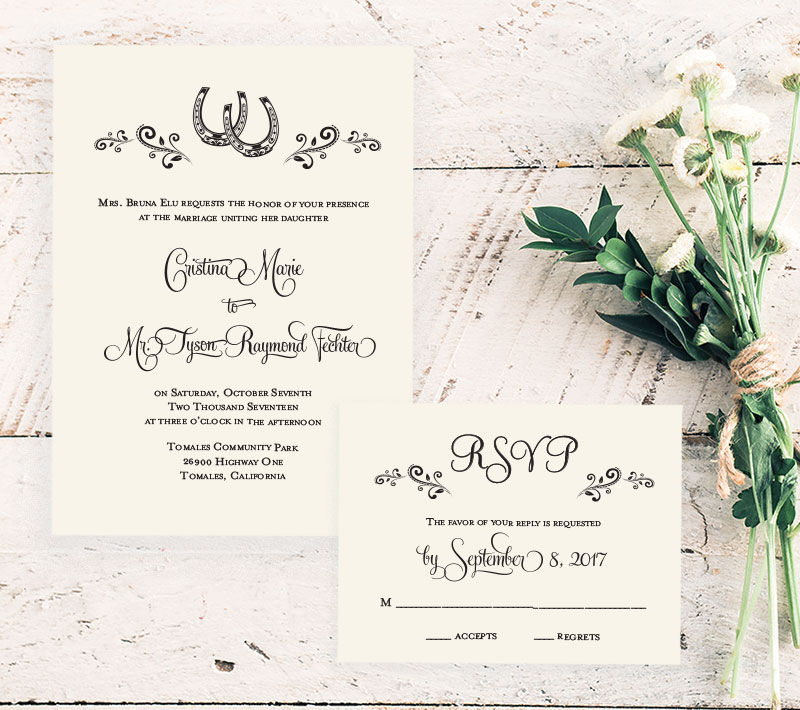 Country wedding invitation